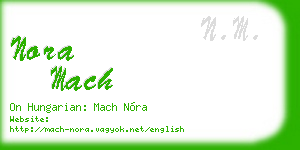 nora mach business card