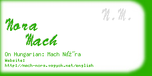 nora mach business card